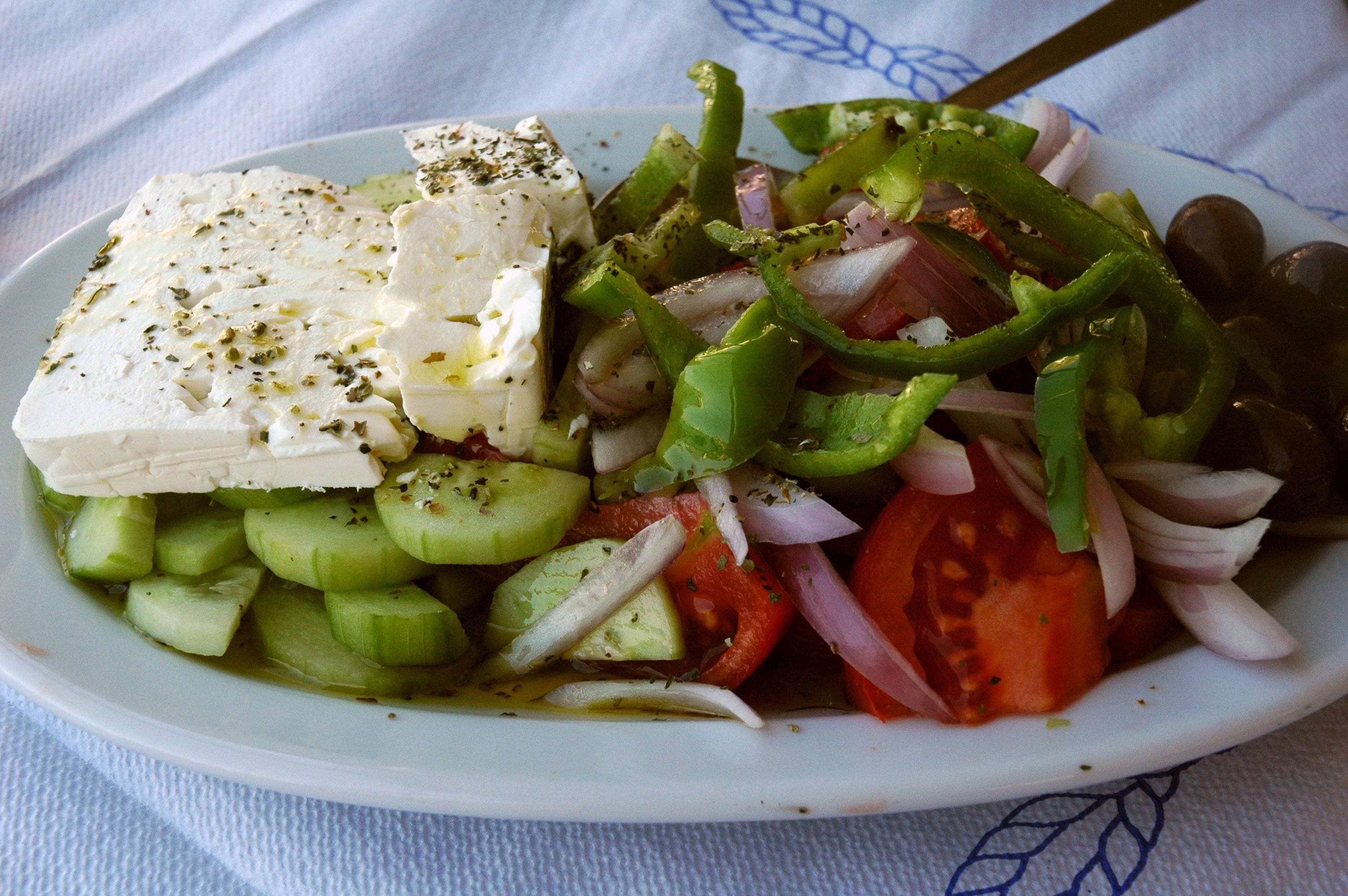 Wikimedia photo of Greek salad